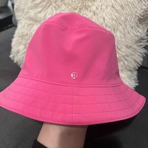 Lululemon Pink and Black Reversible Bucket Hat